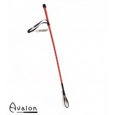 Avalon - PRIME - Klassisk enkel ridepisk - Rød og sort 