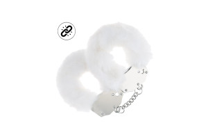 Ouch! Heavy-duty - Fluffy håndjern - Hvit