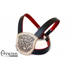 Avalon - ANIMAL - Harness med Tigertrykk - Svart og Rød