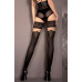 Ballerina Secret - Sensuelle - Sorte strømper kant og mønster ved kne - Hold up Ballerina Secret - Sensuelle - Sorte strømper kant og mønster ved kne - Hold up
