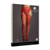 Le Desir - Suspender Pantyhose av netting og rhinestones - Rød - Queen Size - XL til 4XL slett