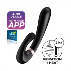 Satisfyer - Heat Wave - Varmende Ergonomisk Rabbitvibrator med APP Sort