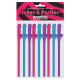 Love Toy - Multicolor Willy Straws - Fargerike Sugerør