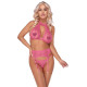 Cottelli Lingerie - Undertøysett med overdel og hofteholder - Rosa Cottelli Lingerie - Undertøysett med overdel og hofteholder - Rosa
