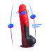 Silexd Fantasy - Devil Dildo - Liquid Silicone - Rød og Sort
