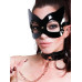 Kinky Diva - High Gloss Cat Mask - Sort