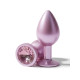 BQS - Rosa buttplug med rosa krystall - Small BQS - Rosa buttplug med rosa krystall - Small