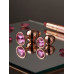 BQS - Buttplugg i rosegull metall med rosa krystall - Small