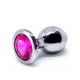 BQS - Buttplug i metall med Krystall - Knæsj Rosa - Medium BQS - Buttplug i metall med Krystall - Knæsj Rosa - Medium