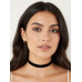 Gnist - Choker med velourlook - 04 - Sort