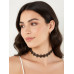 Gnist - Choker med Blomsterdetaljer - 05 - Sort
