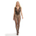 Gnist Undertøy - Netting Catsuit med Blomstermønster – Sort