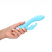 Loveline - Ribbed Ultra Soft Silicone Rabbit Vibrator - Turkis