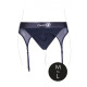 Ouch! Vibrating Strap-on Thong med Strømpebånd - M/L