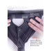 Ouch! Vibrating Strap-on Thong med Strømpebånd - M/L