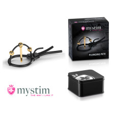 Mystim - Plunging Pete - Corona Strap med gulldilator