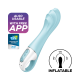 Satisfyer - Pump vibrator 5+ Connect App - Oppblåsbar G-punkts vibrator Blå