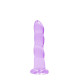 Realrock – Crystal Clear – Enkel dildo med sugekopp – Lilla - 17 cm