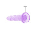 Realrock – Crystal Clear – Enkel dildo med sugekopp – Lilla - 17 cm