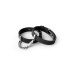 Crave - ID cuff - Armbånd og cuffs i silikon - Sort og sølv 
