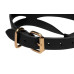 Master Series - Bondage Baddie Collar With O-ring  - Sort/Gull