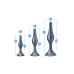 ANAL ADVENTURES ENESIS - Buttplug sett  - STELLAR SILVER