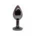 BQS - Sort Buttplug med Krystall - Medium 