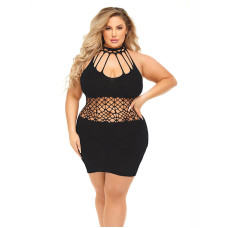 Pink Lipstick - Rich B Phase - Sort kjole - Plus size 