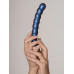 OUCH! - Beaded Silicone - Dildo med sugekopp - 16,5 cm - Blå