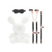 S-line - Bondage Rabbit Bamse - Large - Hvit og Sort 