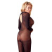 Mandy Mystery - Hel Catsuit Sort med Skrittåpning